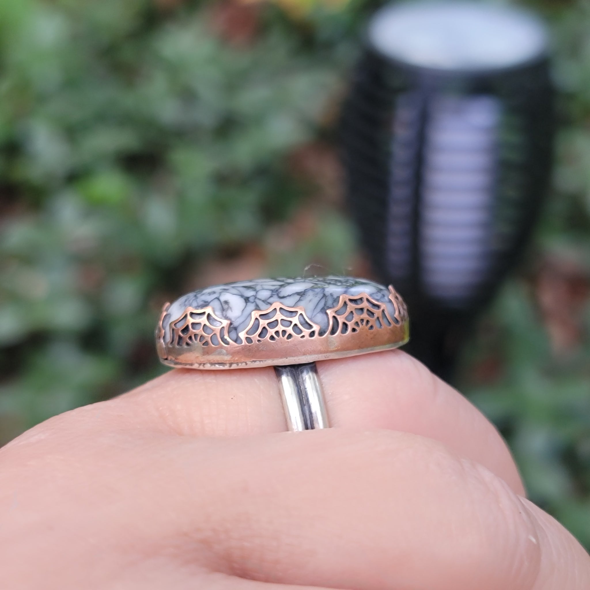 Spiderweb Bezel Pendants & Ring Halloween Collection