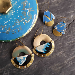 Astrology Collection - Repurposed Vintage Tin Earrings