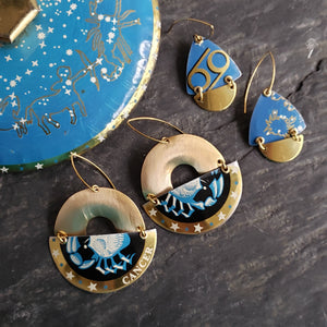 Astrology Collection - Repurposed Vintage Tin Earrings