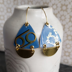 Astrology Collection - Repurposed Vintage Tin Earrings