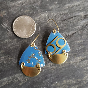 Astrology Collection - Repurposed Vintage Tin Earrings