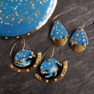 Astrology Collection - Repurposed Vintage Tin Earrings