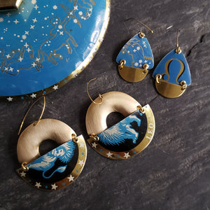 Astrology Collection - Repurposed Vintage Tin Earrings