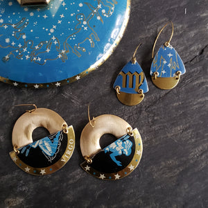 Astrology Collection - Repurposed Vintage Tin Earrings