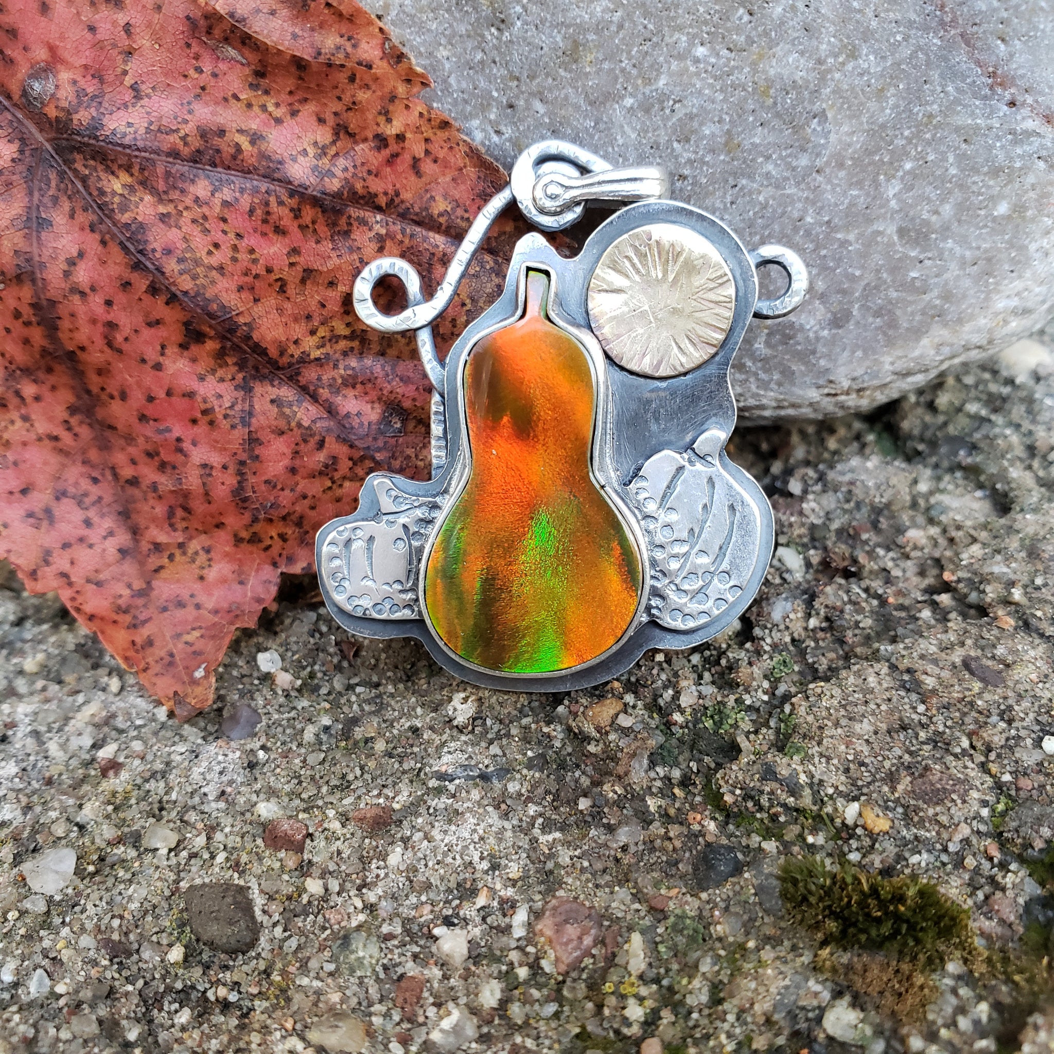 Pumpkin Patch Opal Pendants in Sterling Silver