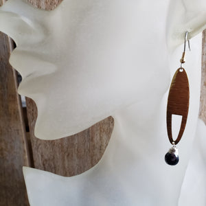 Elemental Metals Collection ◇Umbra◇ Celestially-Inspired Gemstone & Brass Earrings