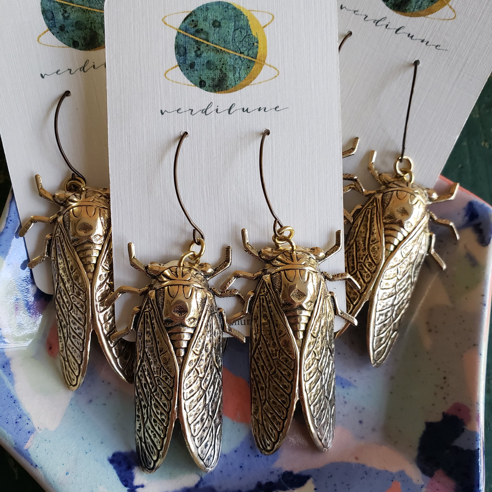 Brass Spike Pendulum Earrings – Verdilune