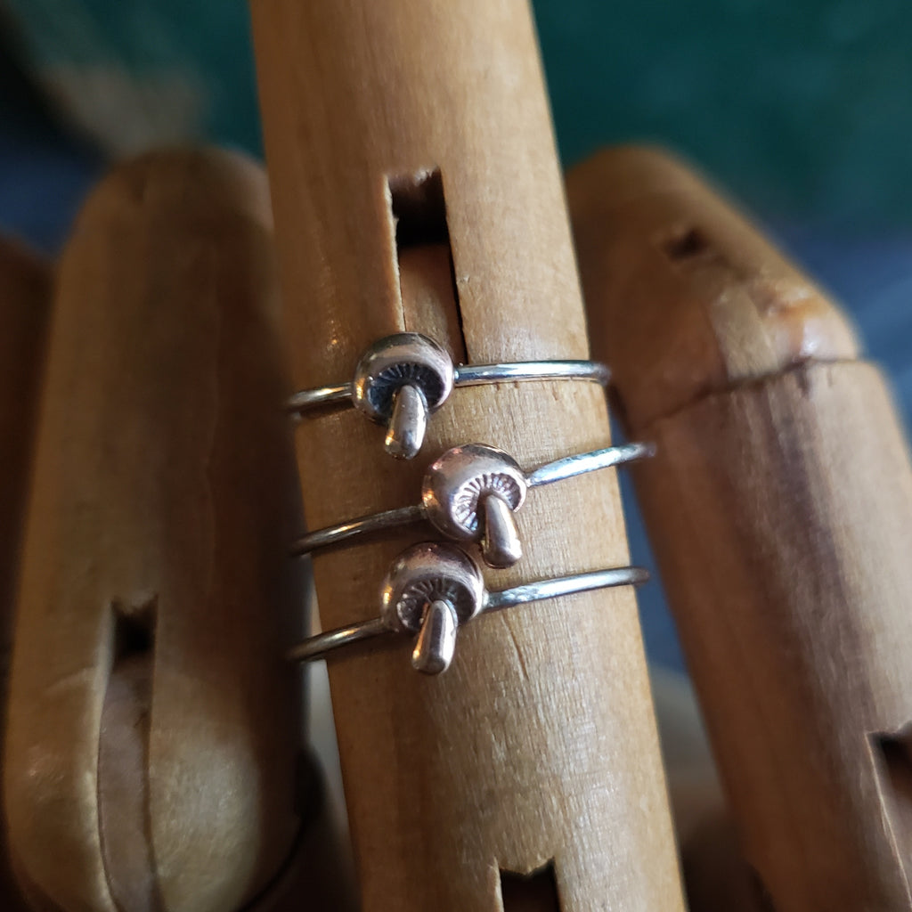 Toadstool Copper & Sterling Silver Ring