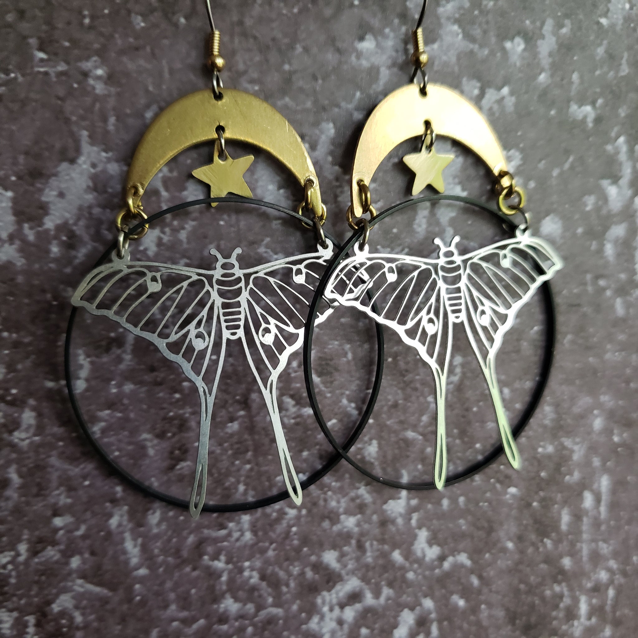 Elemental Metals Collection ◇Luna◇ Celestially-Inspired Brass Earrings