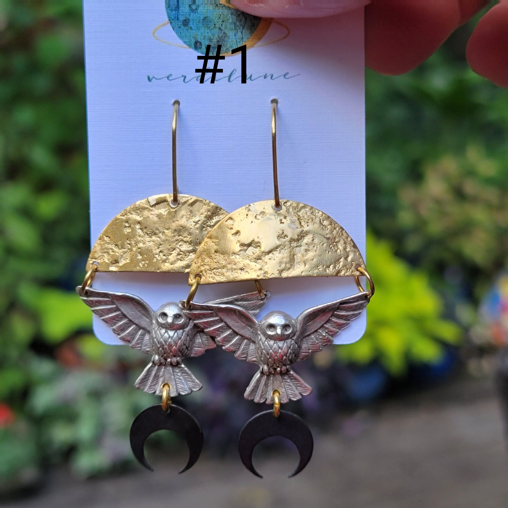 Moonlit Owl Mixed Metals Earrings