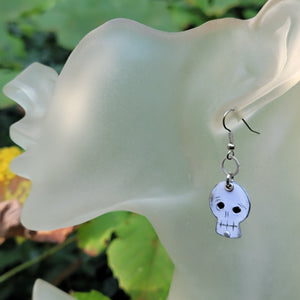 Silly Skullz Halloween Earrings - Repurposed Tin Earrings
