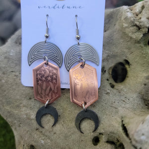 Elemental Metals Collection ◇ Moonlit Grass ◇ Celestially-Inspired  Earrings