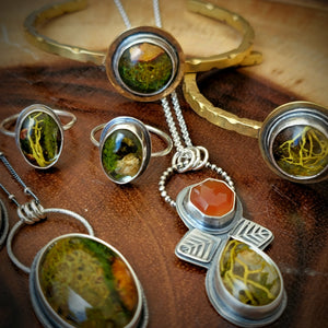 Woodland Lichen & Moss Terrarium Collection in Sterling Silver