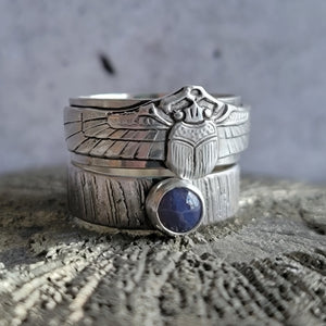 Scarab Ring in Fine & Sterling Silver