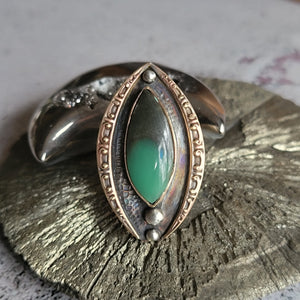 Copper & Gemstone Frame Rings