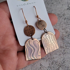 Mix n' Match Copper Arch Earrings