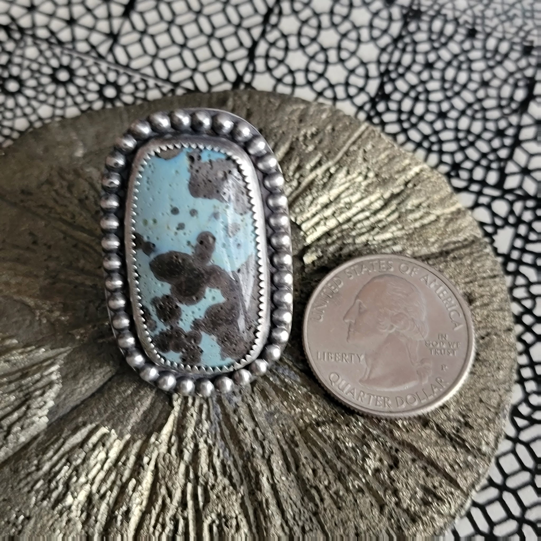 Leland Blue Statement Ring in Sterling Silver Size 6