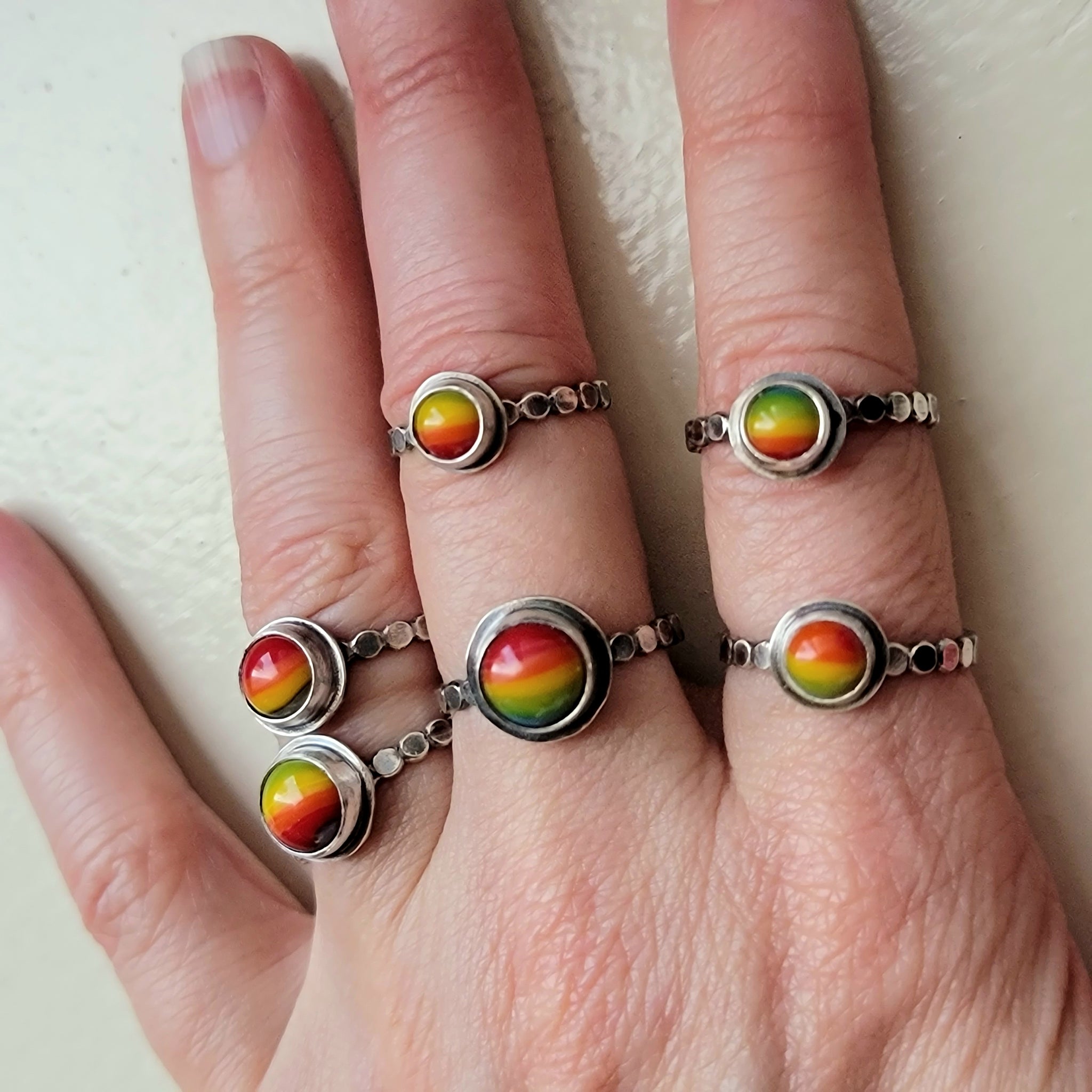 Pride 2022 Collection - Rainbow Glass in Sterling Silver