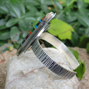 Surfite Geometric Statement Cuff Bracelet in Sterling Silver Cuff Bracelet