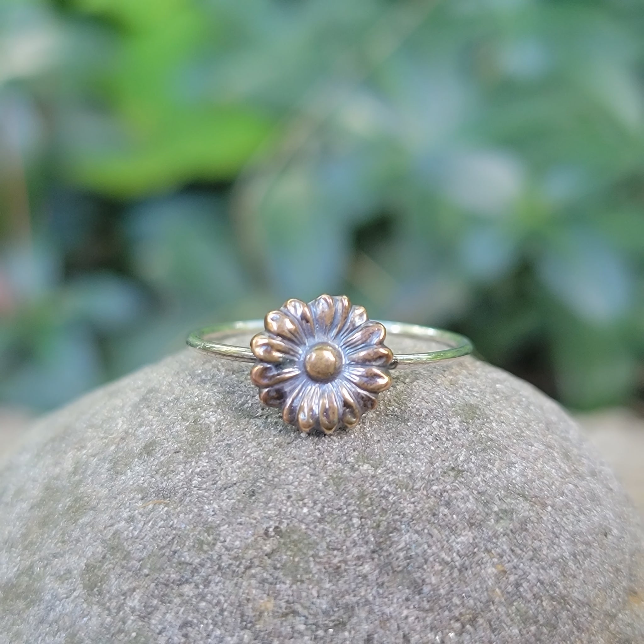 Daisy Brass & Sterling Silver Stacking Ring
