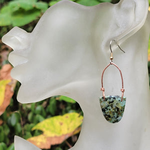 The Earthy Gemstone Collection - African Turquoise & Copper Earrings