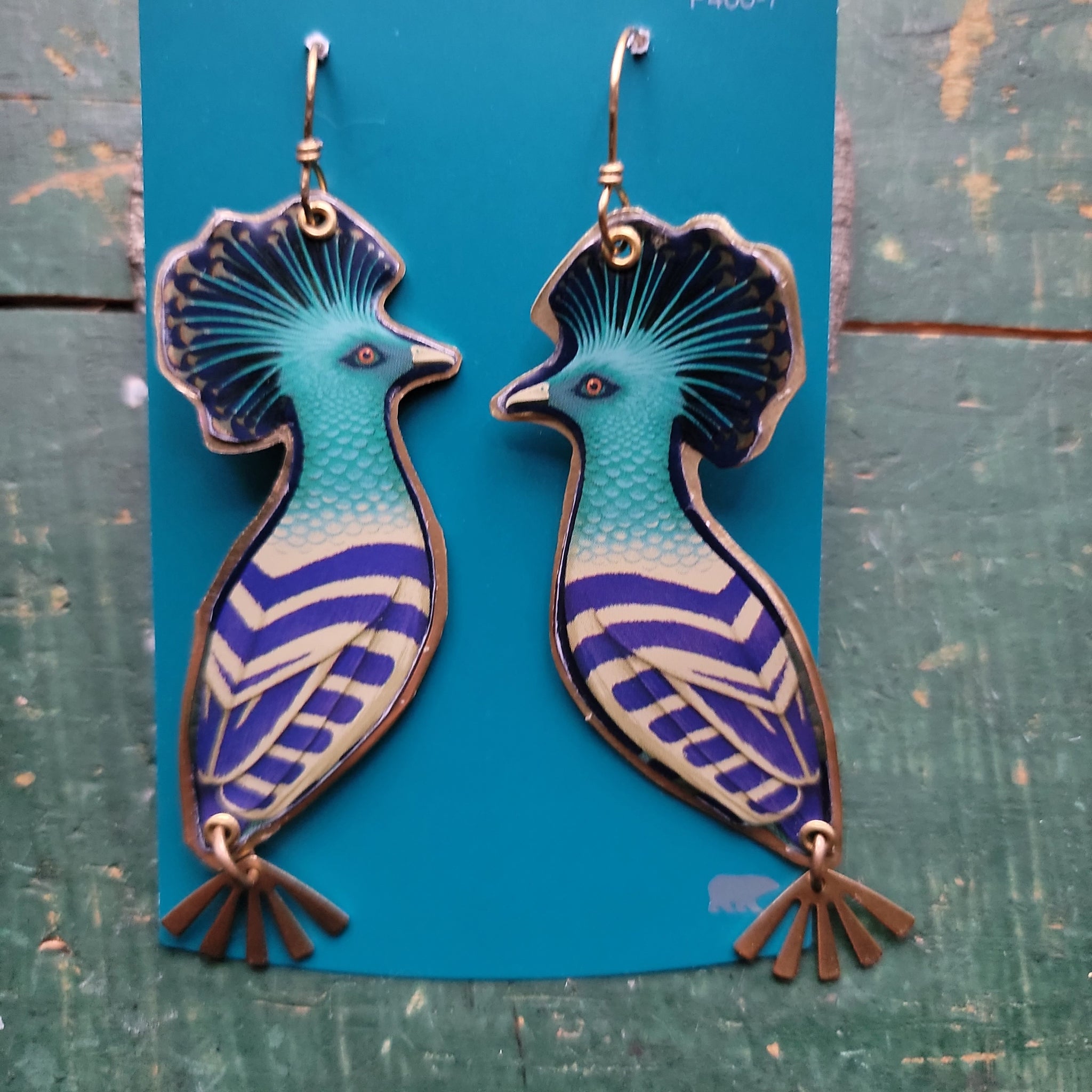 Birds of Paradise Collection - Repurposed Tin Earrings