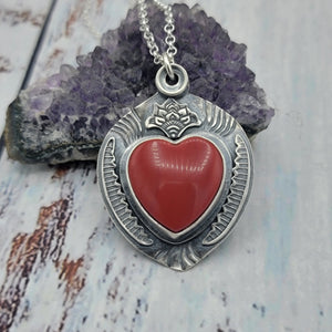 Rosarita Folklore Heart Pendant in Sterling Silver