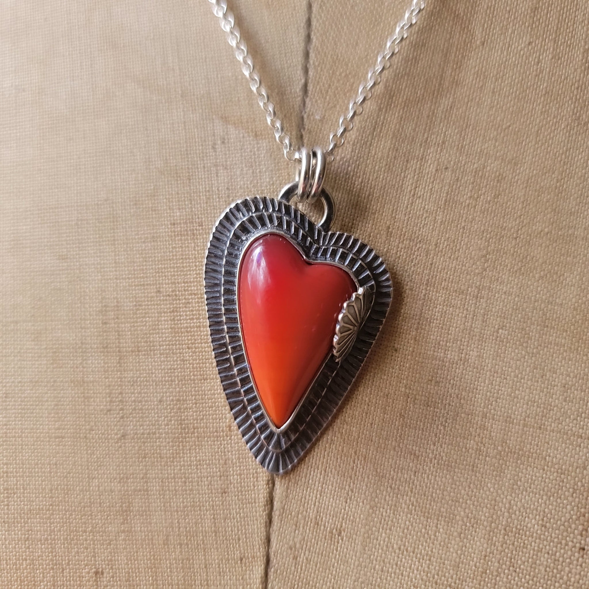 Rosarita Heart Pendant in Sterling Silver