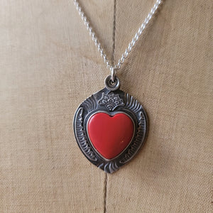 Rosarita Folklore Heart Pendant in Sterling Silver