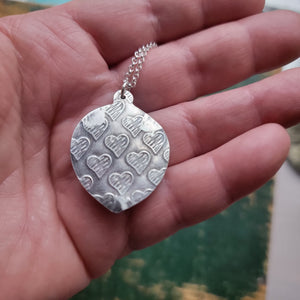 Rosarita Folklore Heart Pendant in Sterling Silver