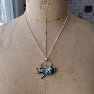 Turquoise Bluebird Pendants in Sterling Silver