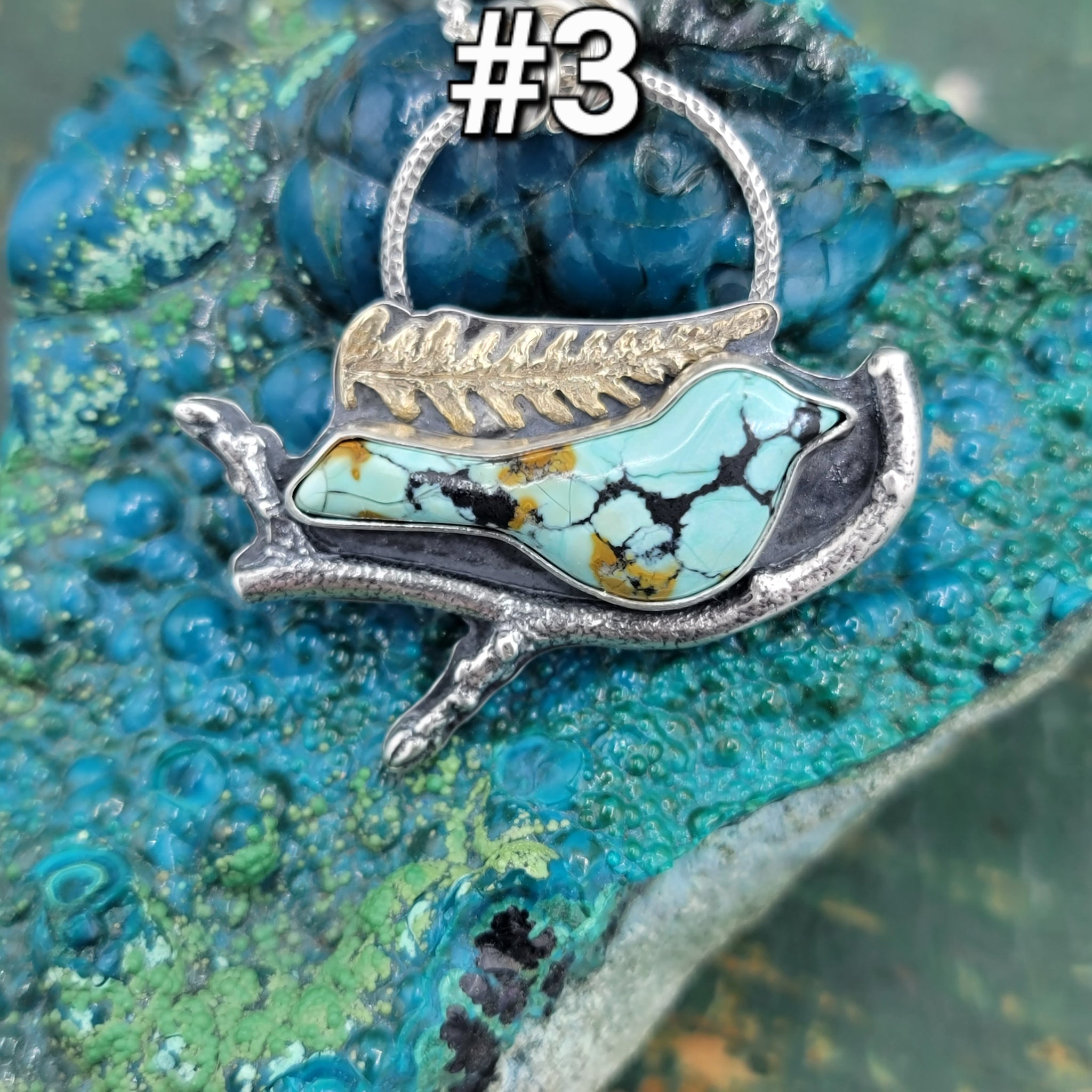 Turquoise Bluebird Pendants in Sterling Silver