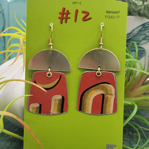 The Tiki Beach Collection - Repurposed Tin Earrings