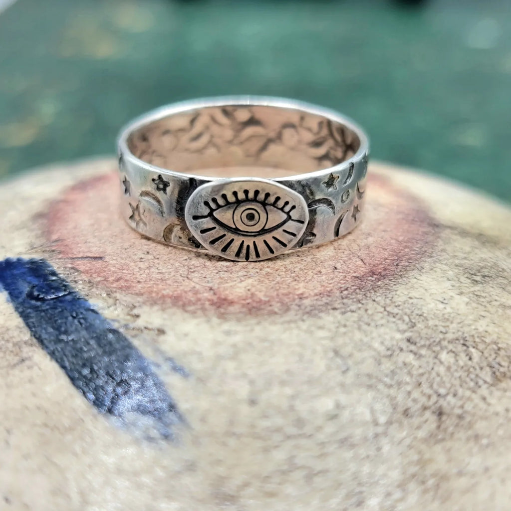 Celestial Mystic Eye Ring in Sterling Silver