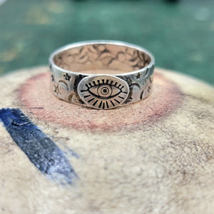 Celestial Mystic Eye Ring in Sterling Silver
