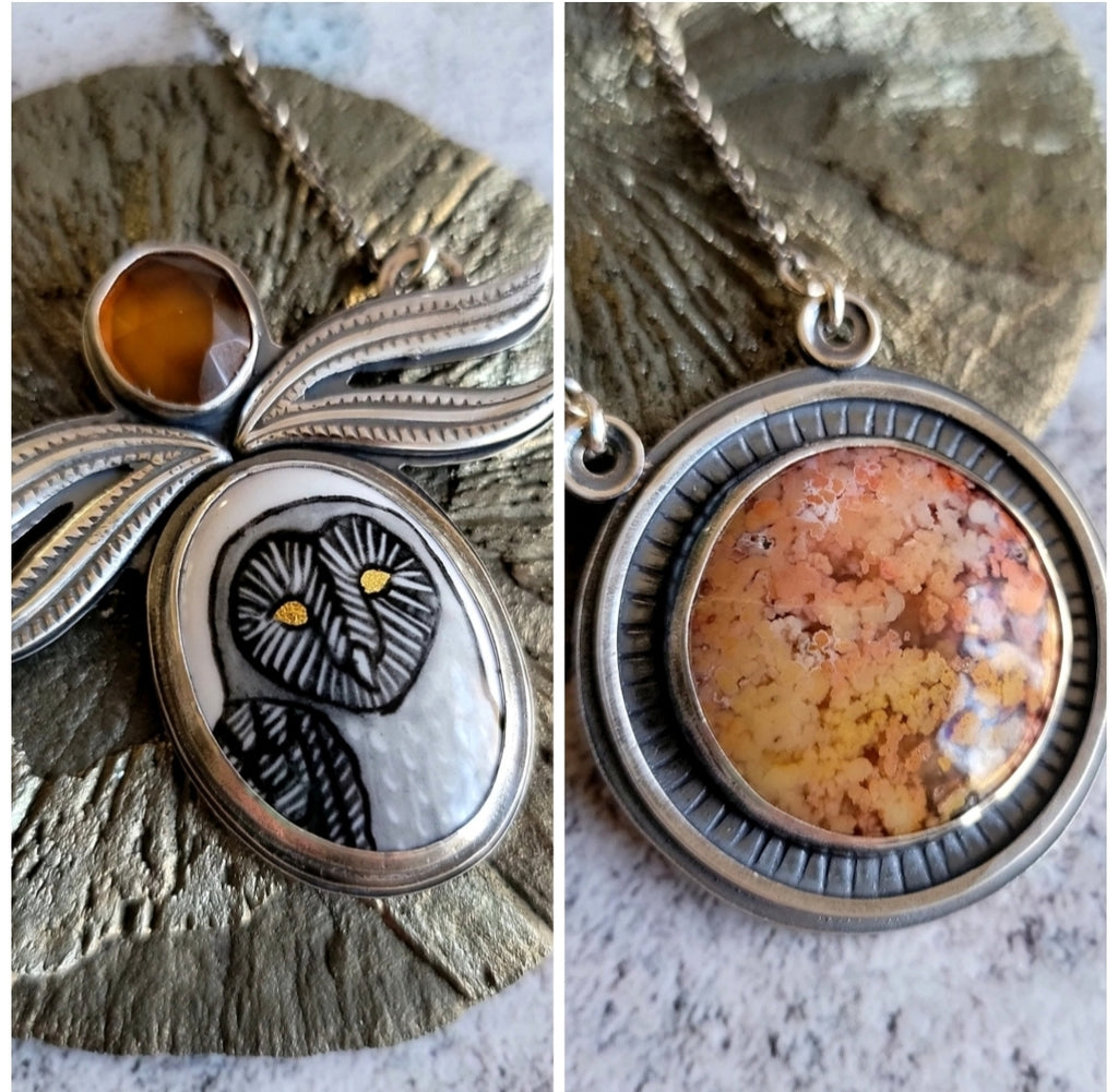 The Circadian Rythym Collection - Owls, Birds, & See-Thru Gemstone Statement Pendants